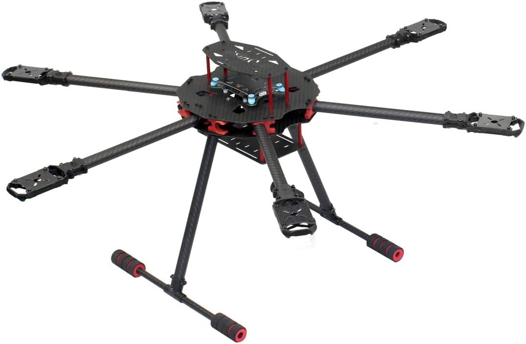 QWinOut Q705 Six-axls Folding Arm Hexacopter Aircraft Frame Kit 705MM 6-Axls Airframe with Landing Gear Skid for DIY Drone