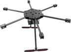 JeeFly F850/F680 Carbon Fiber Hexacopter Frame Kit 850mm/680mm Foldable Drone Frame with Landing Gear, for Aerial Photography Heavy Lift FPV DIY Build Cinematic Industrial Drones (F850 Not foldable)