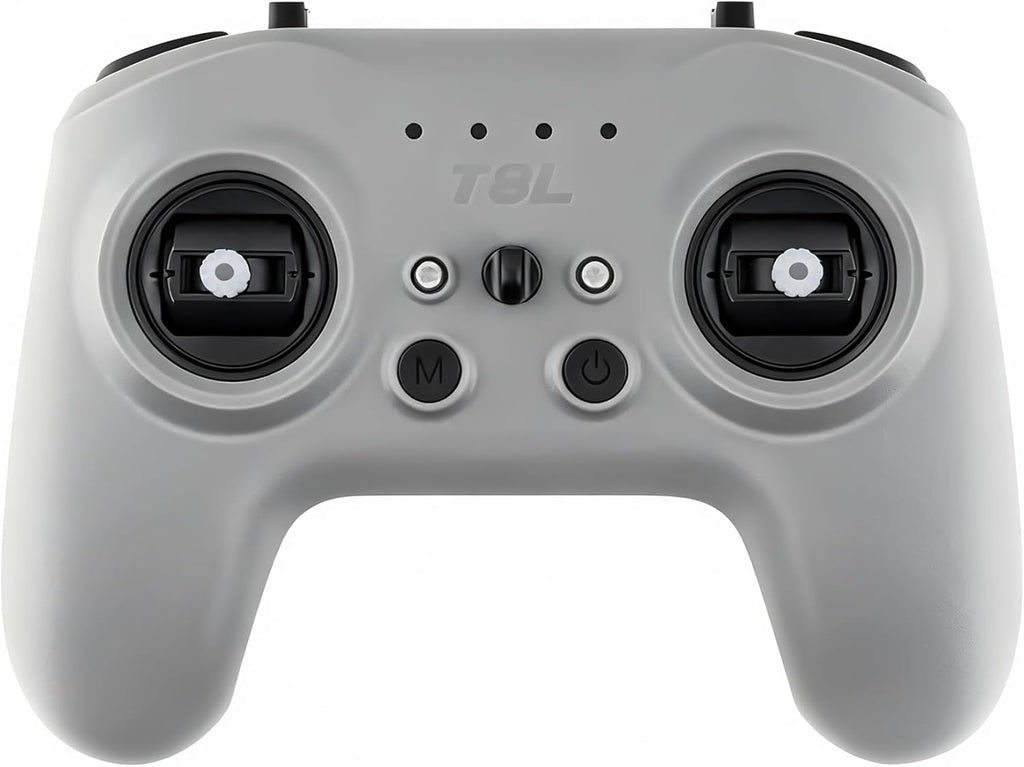 Radiomaster T8L ELRS 2.4GHz Radio Transmitter, 204g Lightweight Screenless Remote Controller with Hall-Effect Gimbals, USB-C Charging & Simulator Compatibility for FPV Drones (Grey)