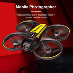 Drone with HD Camera 4.5inch Screen Controller, Under 250g Mini RC Quadcopter Headless Mode One-Key Takeoff/Landing Optical Flow Positioning M23 Drones with 2 Batteries for Adult Beginners (Black)