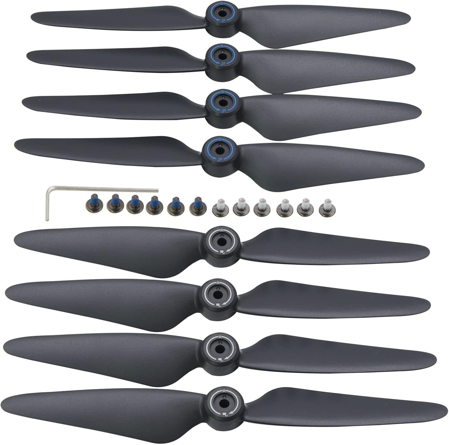 Blomiky 2 Sets 8 Pack F7 Foldable Propellers Replace Spare Pros Compatible with Bwine F7GB2 F7 SJRC F7S F7 4K 9800FT RC Quadcopter Drone F7 Propeller 2