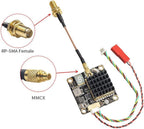 5.8GHz FPV VTX PIT/250/500/1000/2000mW Long Range Switchable Transmitter Support OSD Configuration Using Smart Audio and Microphone with MMCX, FC Uart for Racing Drone RC Drones Quadcopter RC Car