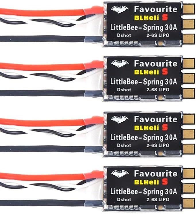 20A 30A Electronic Speed Controller Favorite BLHeli-S Brushless ESC DShot Speed Controller Motor 2~6S Lipo Compatible for FPV Multicopter Quadcopter Aircraft & Drone (Single 30 A)