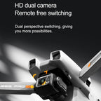 Camera Drone for Adults with 8K Photo & 4K UHD Video with 3-Axis Gimbal, 360¡ã Obstacle Avoidance, 500g One-Click Airdrop, 7.2-inch Touch Screen Controller (Tablet Function),GPS Auto Return (Grey) 3 Batteries + 64GB TF Card Bundle)