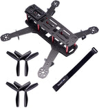 Readytosky 250mm FPV Racing Drone Frame 5 Inch Carbon Fiber Quadcopter Frame Kit with 4mm FPV Frame Arms+Lipo Battery Strap
