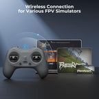 BETAFPV LiteRadio 4 Radio Transmitter Remote Controller, 10-CH Adjustable, Support Bluetooth Connection, FPV Simulator, Built-in 2000mAh 1S Lipo Up to 8H, for Drone/Robot/Fixed-Wing/Drone Soccer-ELRS