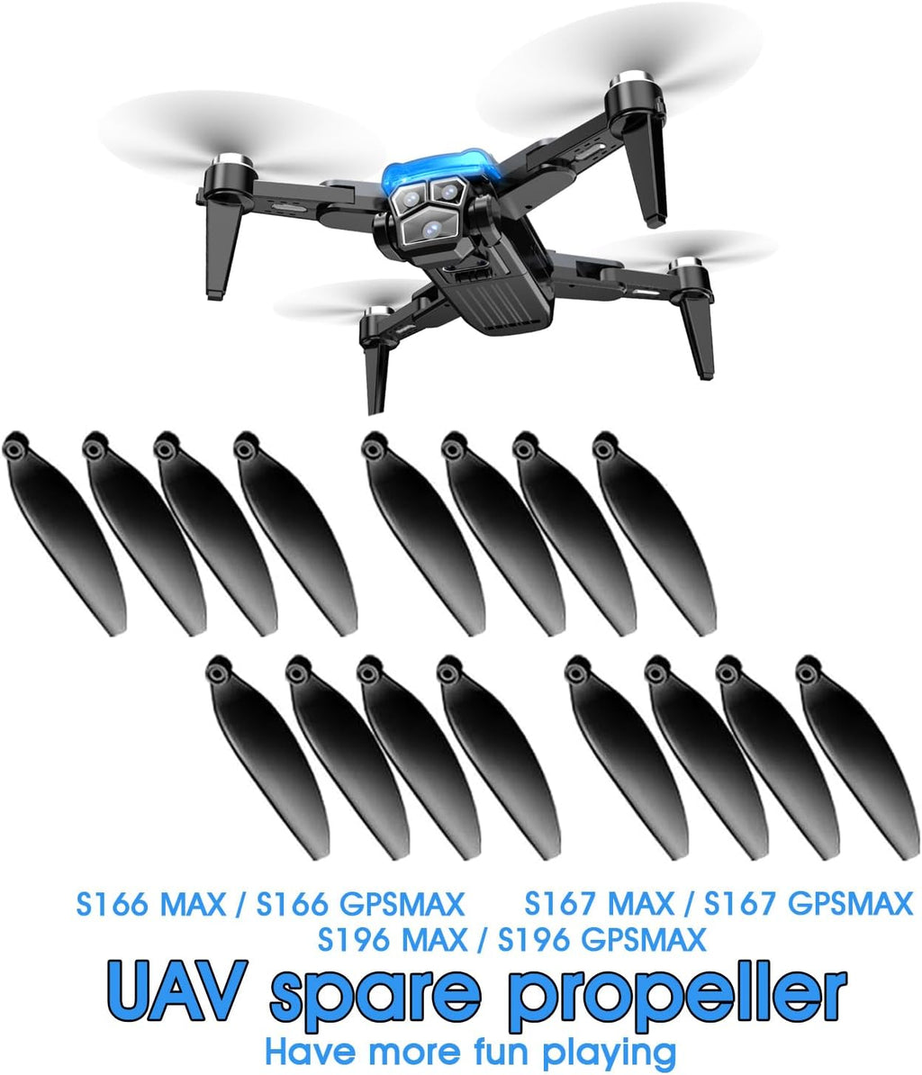 16PCS Universal 70mm/2.76In Foldable Propellers and Screws Replace Parts for S166/S166MAX/S167/S196 RC Quadcopter Blade Parts