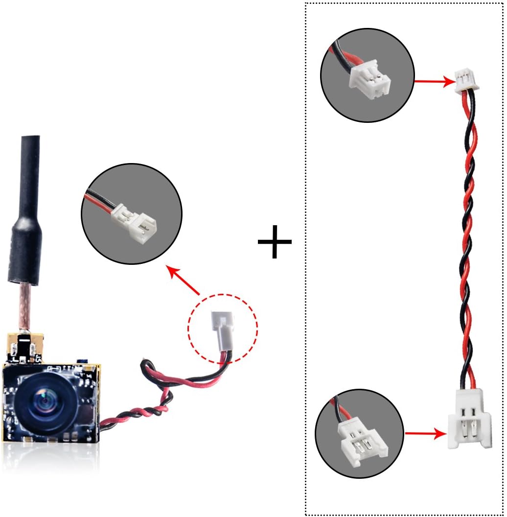 WT05 Micro AIO 600TVL Camera Only 3.4g 5.8GHz 25mW FPV Transmitter with Dipole Brass Antenna Combo for FPV Quadcopter Drone