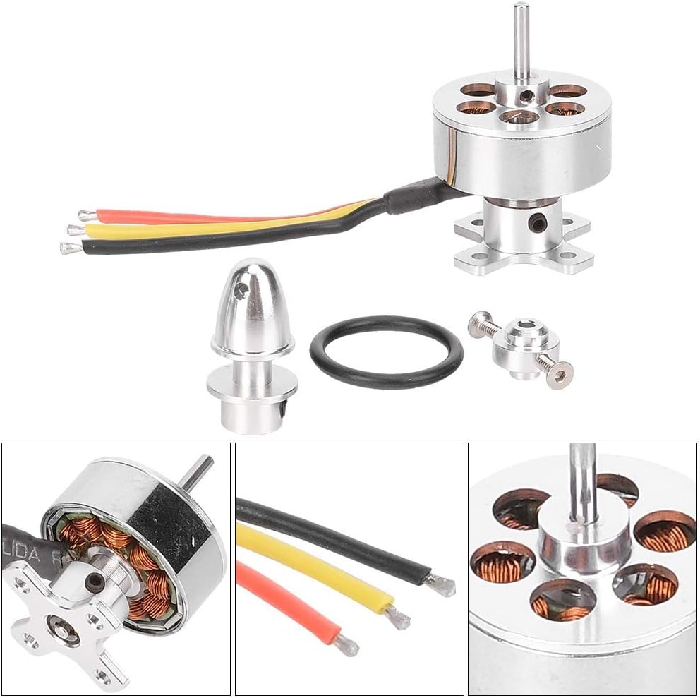 2211 RC Brushless Motor, Drone Brushless High Speed Motor with Blade Protector 23mm/0.9in Aircraft Brushless Motor for Wing Aircraft Airplane (2300kv)