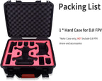 FPVtosky Professional Hard Case for DJI FPV [Case Only] - DJI FPV Drone Carrying Case Accessories - Fits 6 Batteries - Keep Props On, Black, Red, L, Compact