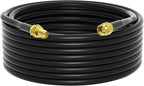 onelinkmore Low-Loss Coaxial Extension Cable 35Ft RG58 SMA Female to SMA Male Extension RF Coaxial Cable Connector and Two-Way Radio Applications Pure Copper 50 ohm RF Jumper Cable