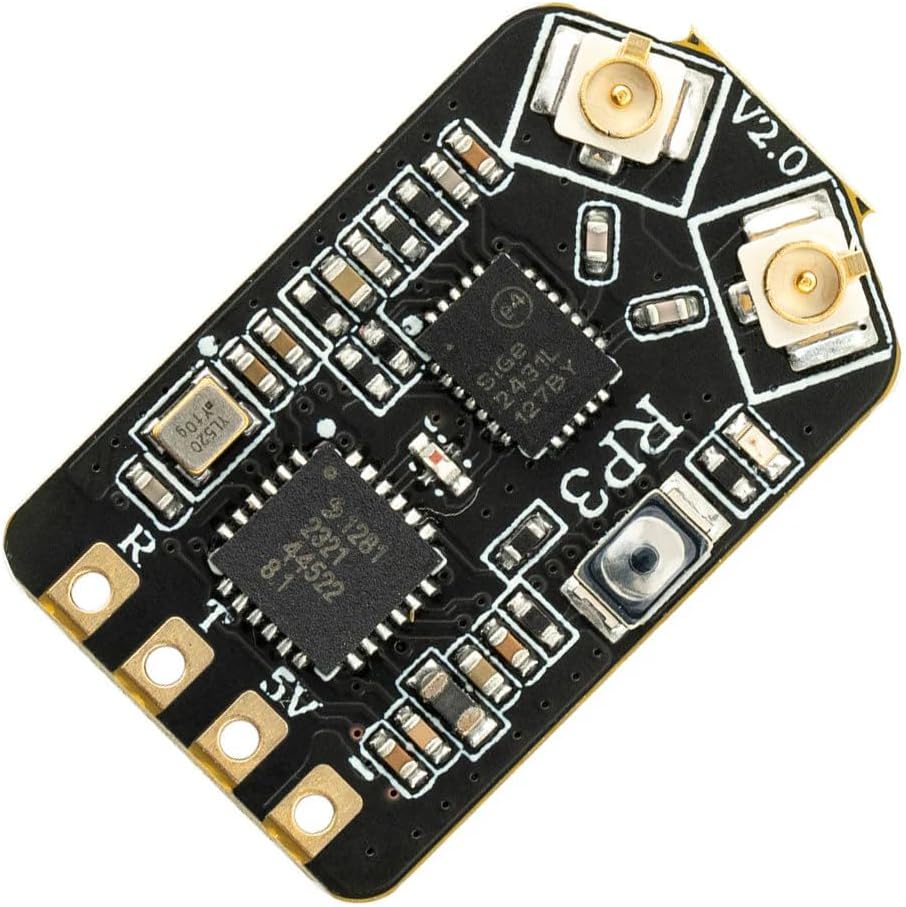 Radiomaster ELRS Receiver RP3 2.4GHz ExpressLRS Nano Receiver with 79mm UFL T Dual Antenna for ELRS FPV Remote Controller Ideal for FPV Drone/Tiny Whoop/Fixed-Wing RC Plane