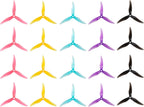 20pcs Fpv Drone Props Propeller: Gemfan Hurricane 51477 Tri-Blade 5 Inch Props for 4S 6S FPV Freestyle Racing, 10xCW 10xCCW