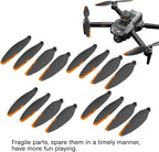 16PCS Foldable Drone Propellers Replace Parts for Most Drone Spare Part, 2.75-Inch Universal Replacement Blades,70mm Low-Noise and Quick-Release Blades Props Wings Accessories(Orange)