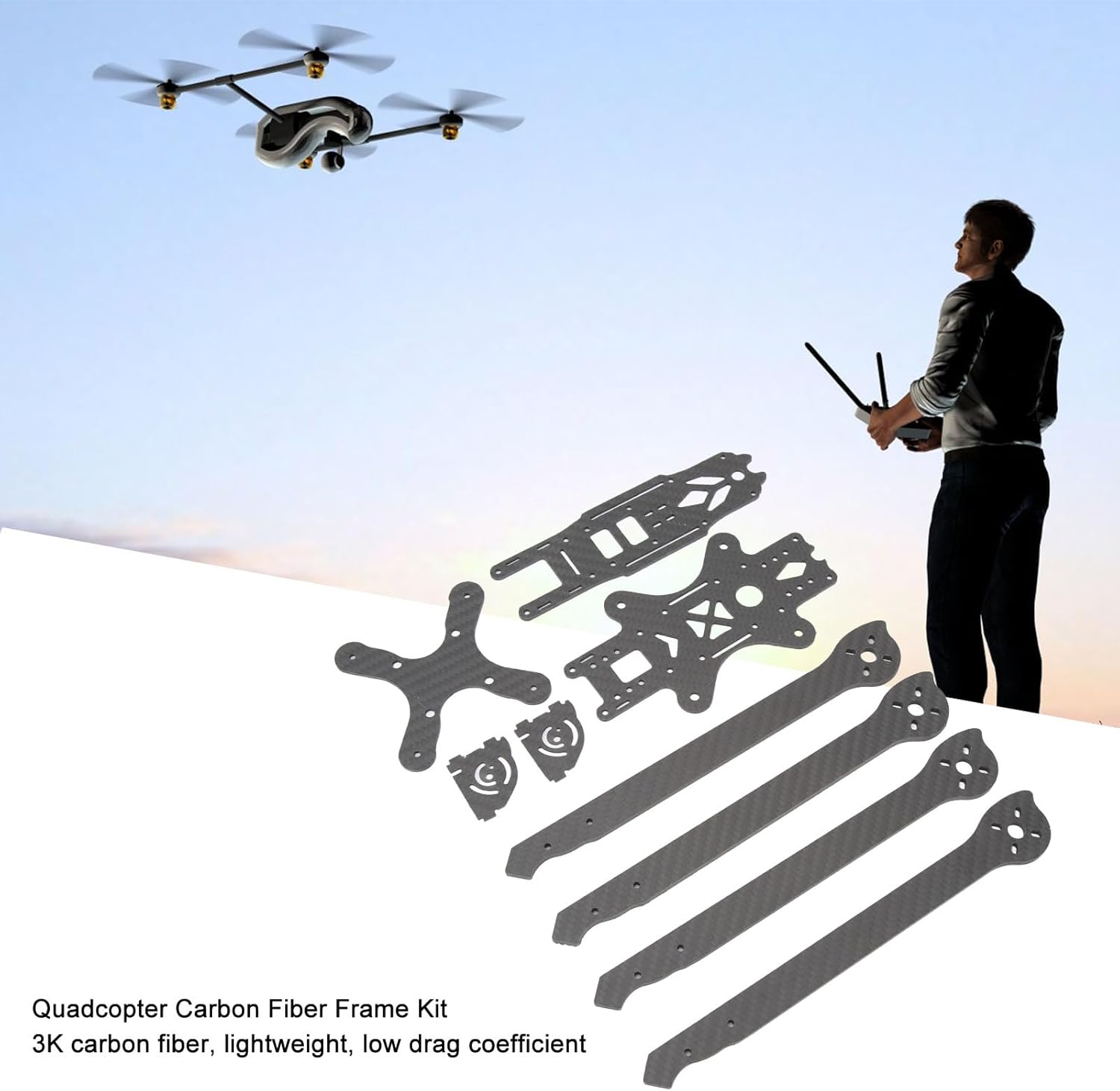 FPV Drone Frame Kit, 9 Inch Drone Frame with 390mm Wheelbase for Quadcopter Build