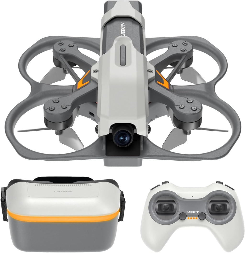 CADDXFPV Protos FPV Drone RTF Kit, Built-in Walksnail 6g VTX, 1080p/60fps HD Digital Video Transmission, 4.5 FPV Goggles Screen, 3-in-1 Charging Hub for 3 Batteries, Supports 3 Flight Modes, Perfect FPV Gift for Beginners & Freestyle Racing
