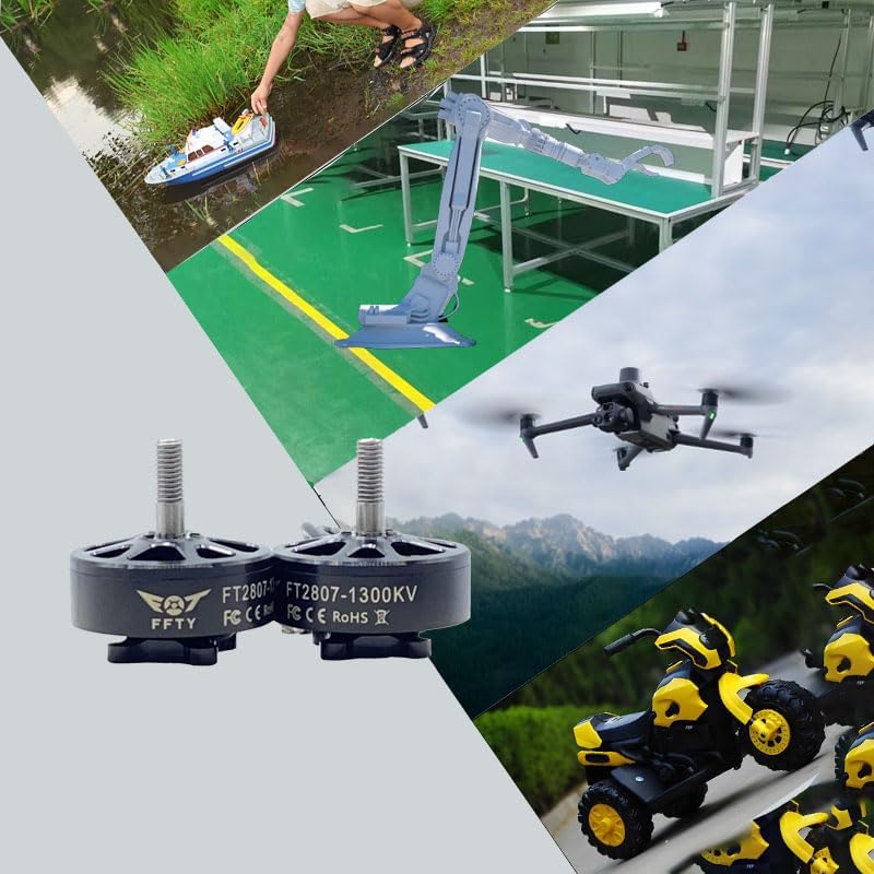 X2807 1300KV Drone Motor - 2S - 6S Li - Ion, 6¡å - 7¡å Prop, Brushless Motor for Multi - Rotor & Fixed - Wing RC Aircraft (4 PCS 2807/1300KV)