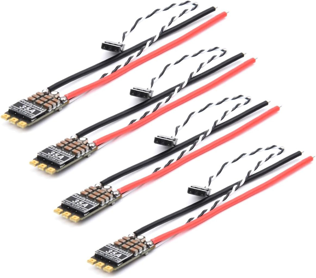 Readytosky 35A ESC 2-6S Brushless ESC Lipo BLHeli_S Brushless Electronic Speed Controller Support D-Shot 150/300/600 for FPV Drone RC Helicopter Quadcopter(4PCS)