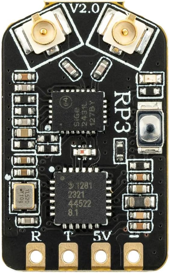Radiomaster ELRS Receiver RP3 2.4GHz ExpressLRS Nano Receiver with 79mm UFL T Dual Antenna for ELRS FPV Remote Controller Ideal for FPV Drone/Tiny Whoop/Fixed-Wing RC Plane