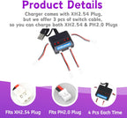 3.7V 800mAh 25C Molex/XH2.54 Plug 802540 Rechargeable LiPo Batteries,Fit for Q9S Drones Force1 UFO Syma X5 X5SW X5C X5C1 Hengqi 905 Cheerson CX-30 BEZGAR HQ053/HQ051 RC Quadcopter with 4 in 1 Charger
