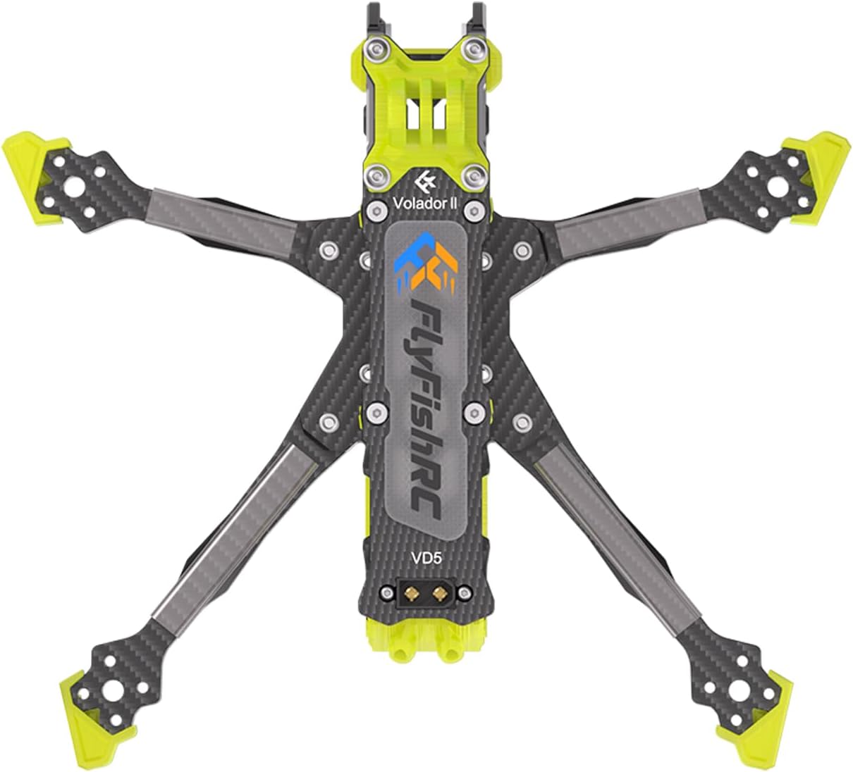 Volador II VD5 O4 Pro Air Unit Deadcat RC FPV Drone Racing Drone Quad T700 Carbon Fiber Quadcopter Frame Kit with 6mm Arm 5 Inch RC Hobbies Cinematic w/TPU Parts Yellow