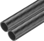 MECCANIXITY 2 Pcs Carbon Fiber Tube 8 x 10 x 330mm Glossy Surface Rod 3K Roll Wrapped Pure Carbon Round Tubing for RC Airplane Multicopter