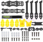 Mark4 5inch FPV Carbon Fiber Frame 225mm Wheelbase 5mm arm Freestyle Long Range Frame for RC Quadcopter Racing Drone (MARK4 Yellow)