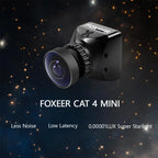 FPV Camera Foxeer Mini Cat 4, 1200TVL Super Starlight Night Vision Camera with 2.1mm Low Light Lens, OSD Menu Remote Control, Global WDR for RC FPV Racing Drone
