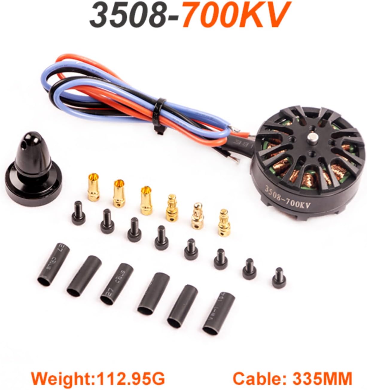 JeeFly 3508-700KV Brushless Motor for Drones CW CCW High Torque 700KV Outrunner Drone Motor Lightweight for FPV Fixed-Wing Helicopters Multirotor Quadcopter RC Models (4pcs)