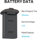 UranHub G30 Drone 7.4V 2000mAh Intelligent Replacement Battery ¨C 30-Minute Flight Time (Only Designed G30 Drone)