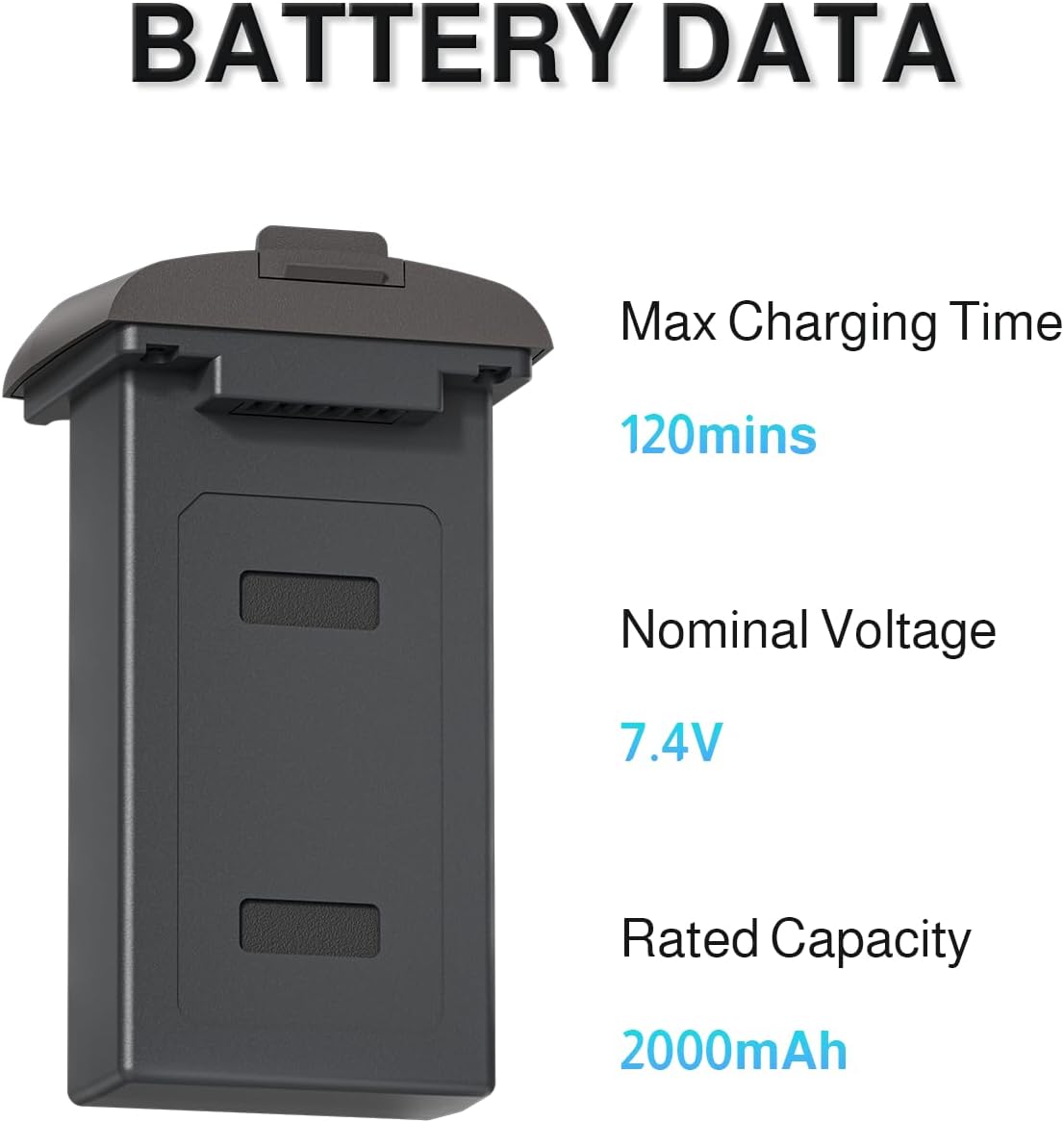 UranHub G30 Drone 7.4V 2000mAh Intelligent Replacement Battery ¨C 30-Minute Flight Time (Only Designed G30 Drone)
