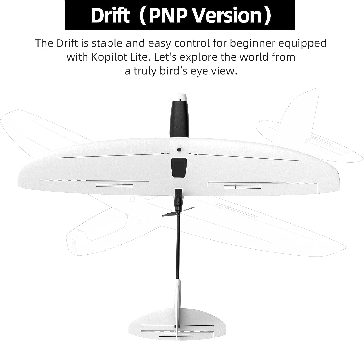 Buddy RC ZOHD Drift FPV Airplane, Entry FPV Drone RC Airplane for Adults with 870MM Wingspan, Easy Controlled RC Plane for Begginer (PNP Version,White)