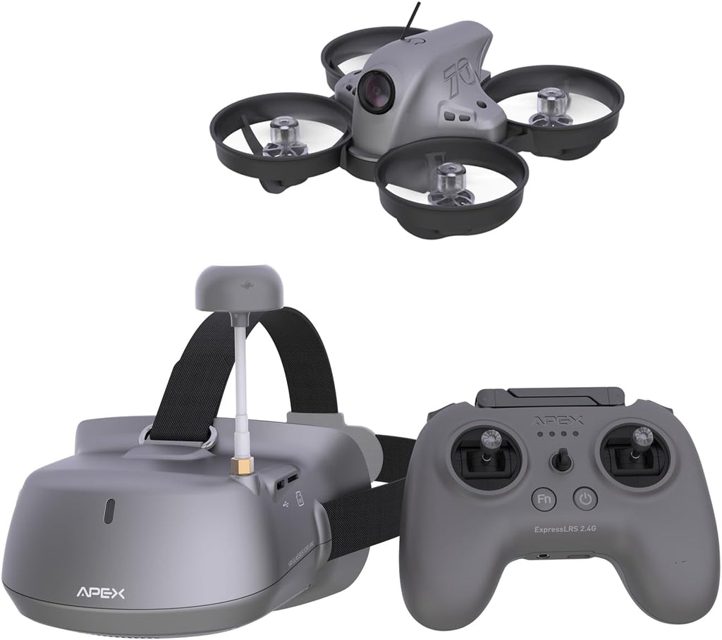 FPV Drone with Goggles,Brushless Motor RC Quadcopter with Optical Flow Positioning,3 Batteries,Beginner Mode Easy to Fly for Teenagers Adults.APEXFPV -Corax