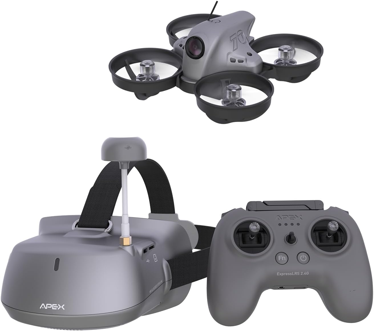 FPV Drone with Goggles,Brushless Motor RC Quadcopter with Optical Flow Positioning,3 Batteries,Beginner Mode Easy to Fly for Teenagers Adults.APEXFPV -Corax