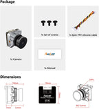 RunCam Phoenix 2 Micro FPV Camera 1000TVL FOV 155¡ã Super Global WDR Day&Night Freestyle Cam with 2.1mm Lens 4:3/16:9 Switchable for FPV Drone,etc.