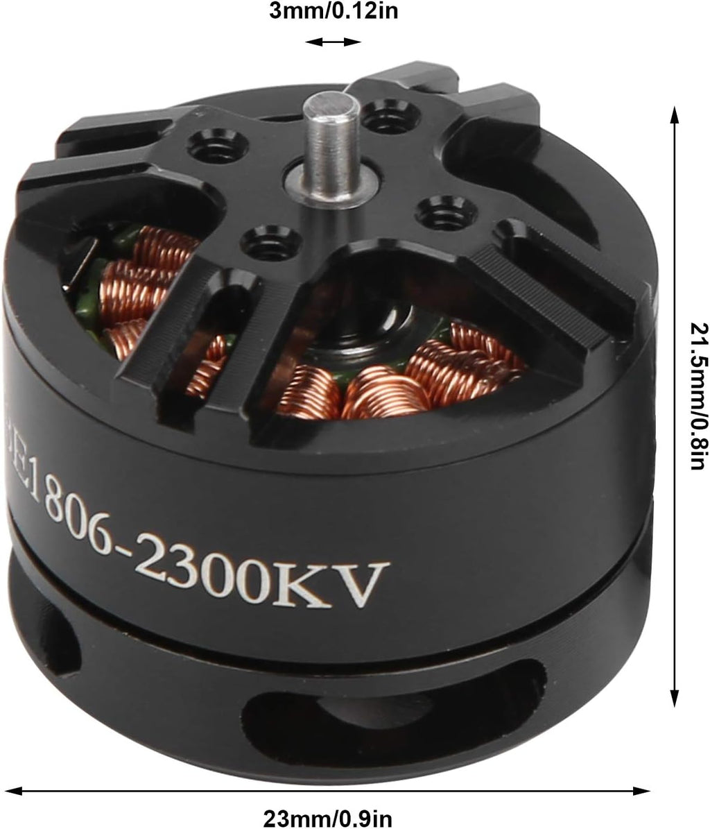 Brushless Motor, High-Speed 2300KV Replacement with Adapter, BE1806 RC Motor for Drone Enthusiasts, RC Quadcopter and Multicopter Modeling Projects