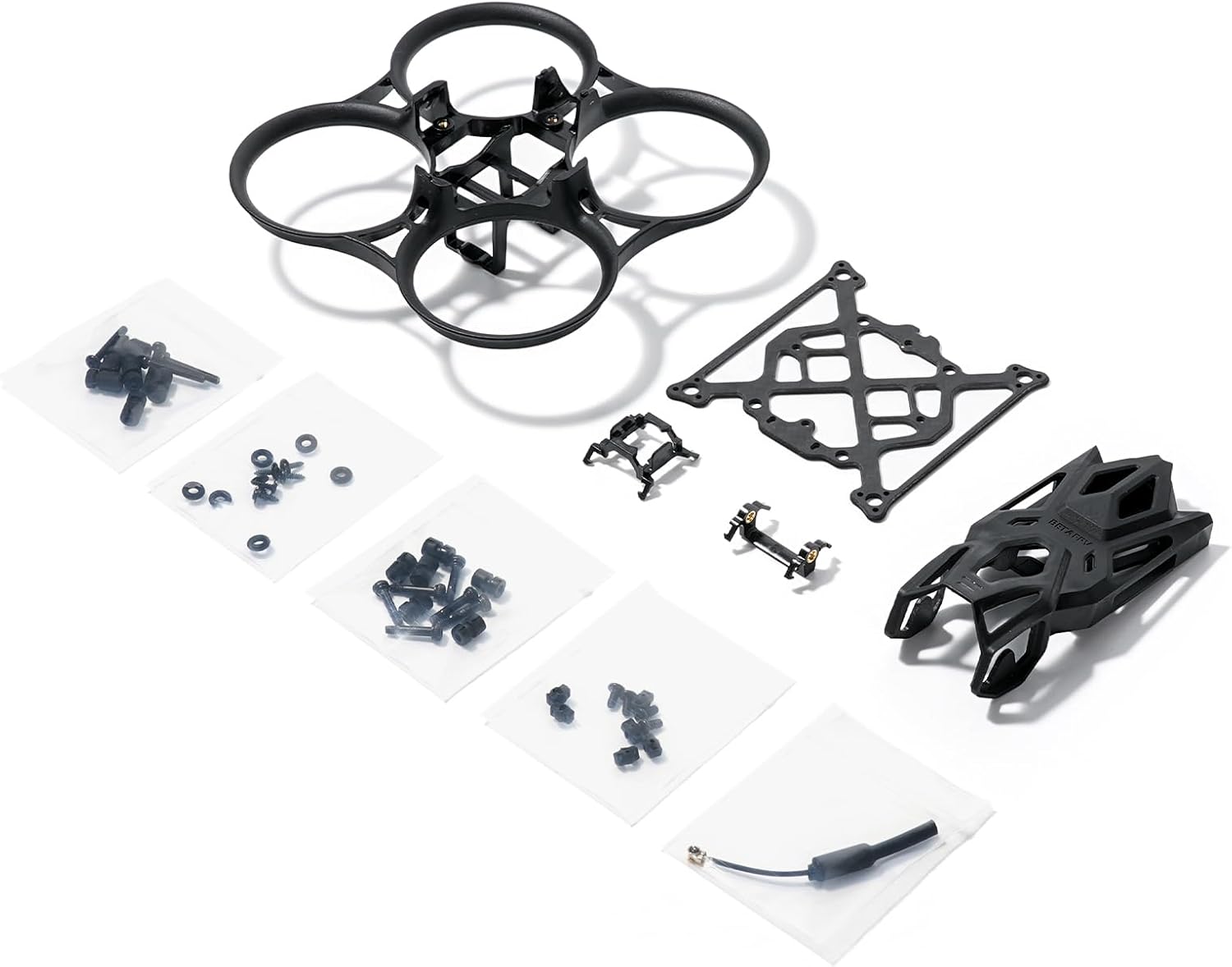 BETAFPV Pavo Femto Brushless Whoop Drone Frame with HD VTX Bracket Camera Canopy for O4 Air Unit, Modular Design, 75mm Wheelbase, PA12 Material, Effortless Install, for DIY Cinewhoop Drone Quadcopter