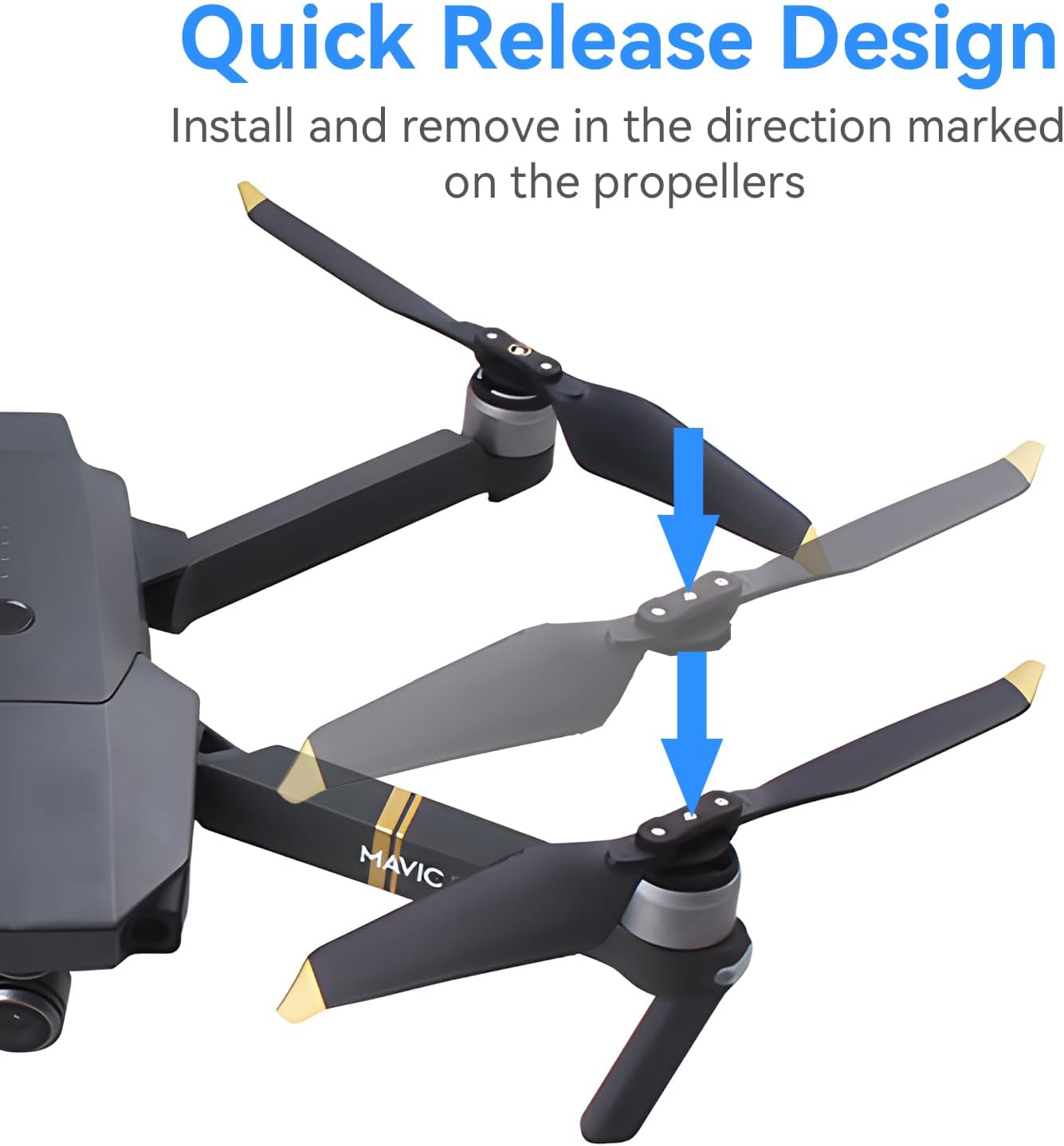 Propellers for DJI Mavic Pro/Mavic Pro Platinum Replacement Drone Accessories Prop Blades Spare Propeller Quick-Release Low Noise Wings 8 Pack