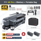 SJRC F11S 4K PRO Drone 4K Professional With HD Camera 1.2KM GPS 5G WiFi EIS 2 Axis Gimbal F11 RC Foldable Brushless Quadcopter (F11 Two Batteries)