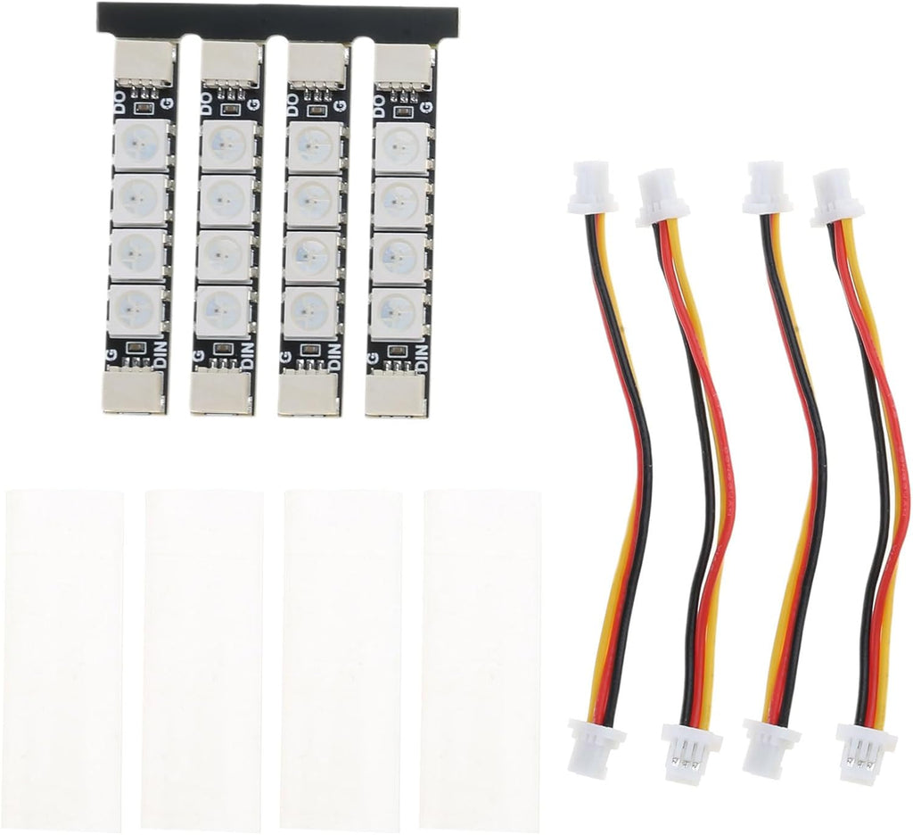4Pcs LED Strips Lights for Drones 2812 Programmable Arm Light Kit FPV Quadcopter Lighting Accessories Set