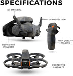 Drone Skin Compatible with DJI Avata 2 Bundle (2024) - Stormy Marble - Premium 3M Vinyl Protective Wrap Decal Cover - Easy to Apply | Crafted in The USA by MightySkins