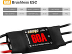 GOUPRC 60A Brushless ESC 2-6S Speed Controller with 5V/7A BEC & XT60 Plugs for Drone RC Helicopter Airplane Fixed Wing DIY RC Multi-axis Aircraft