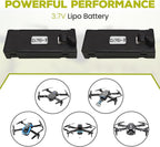 sea jump 2PCS 3.7V 1000mAh Lipo Battery Suitable for E88 E88MAX E99 E99MAX BD101 P15PRO P8 A13 A15 K10MAX RC Drone, Aerial Quadcopters High-Capacity Battery Spare Parts