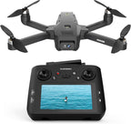 K600GPS Drone with Camera for Adults, 4.5 inch LCD RC Screen, 32G SD Card, GPS Drone Auto Return, Gesture Flight, Brushless Motor, Optical Flow,3 Speeds for Adults/Beginners, Under 249g