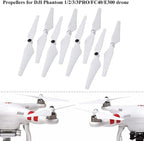 Drone Propeller Blades, 4 Pairs 9450 Self Tightening Drone Propeller CWandCCW Propellers, Low NoiseReduction Props Replacement Part Blade forDJI Phantom 2/3(White)