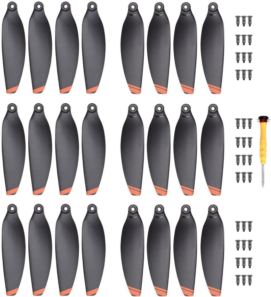 24-Piece Mini 2 Propeller Replacement Low-Noise and Quick-Release Blades Compatible with DJI Mini 2 / Mini SE/Mini 2 SE/Mini 4K Drones, Orange