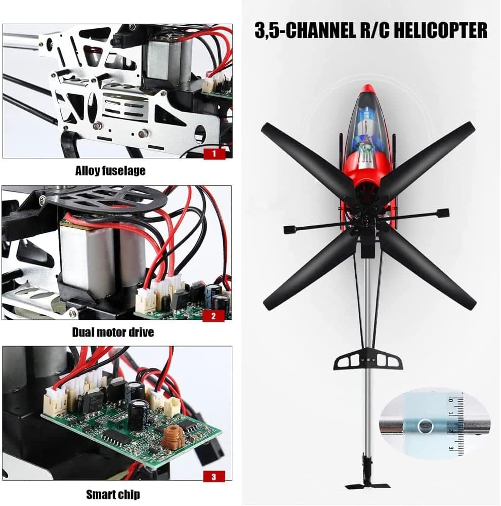 Fall-Resistant Remote Control Aircraft Drone Large RC Helicopter Charging Electric Drone Plane Outdoor Airplane Parent Children Kids Toy Birthday Gifts(2 Batteries)
