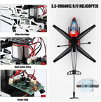 Fall-Resistant Remote Control Aircraft Drone Large RC Helicopter Charging Electric Drone Plane Outdoor Airplane Parent Children Kids Toy Birthday Gifts(2 Batteries)