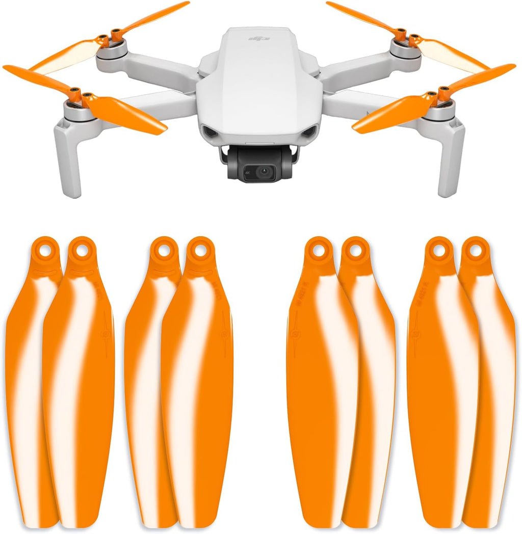 Master Airscrew Stealth Propellers for DJI Mini 2, Mini 2 SE, Mini SE & Mini 4K - Orange, 4 propellers in set