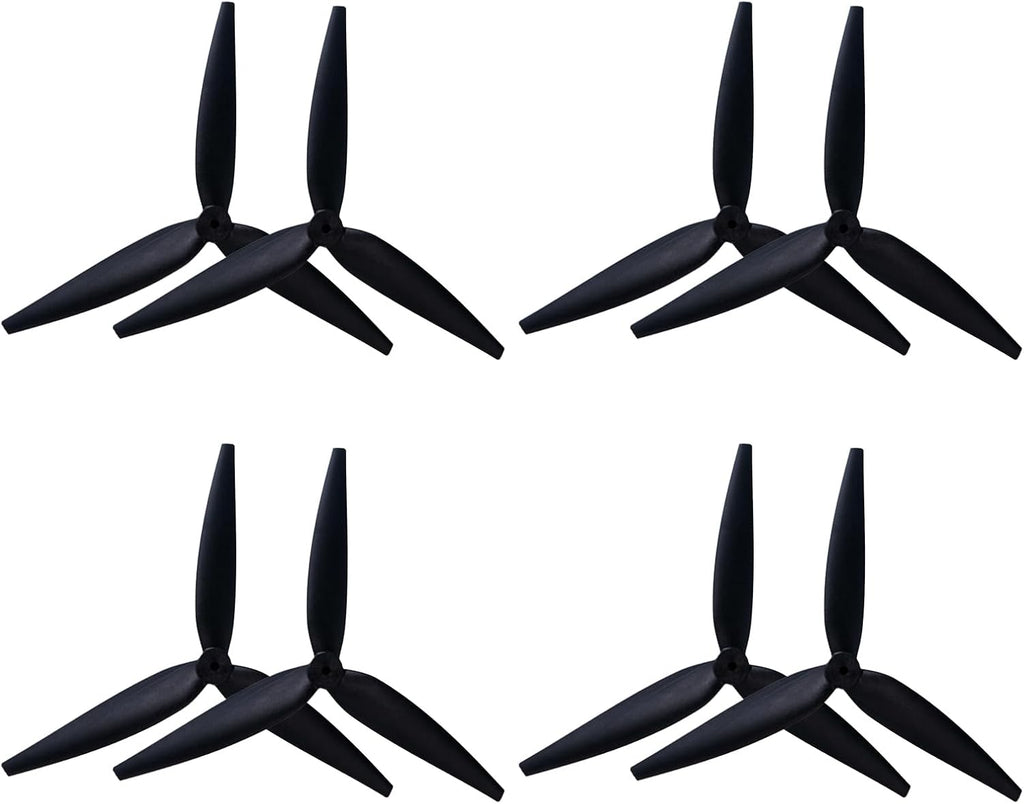 10-Inch Glass Fiber Nylon Propellers, 3-Blade Props for Cinelifter FPV Drones, Black (4 pcs - 2 CW, 2 CCW)
